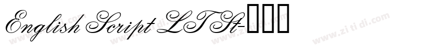 English Script LT St字体转换